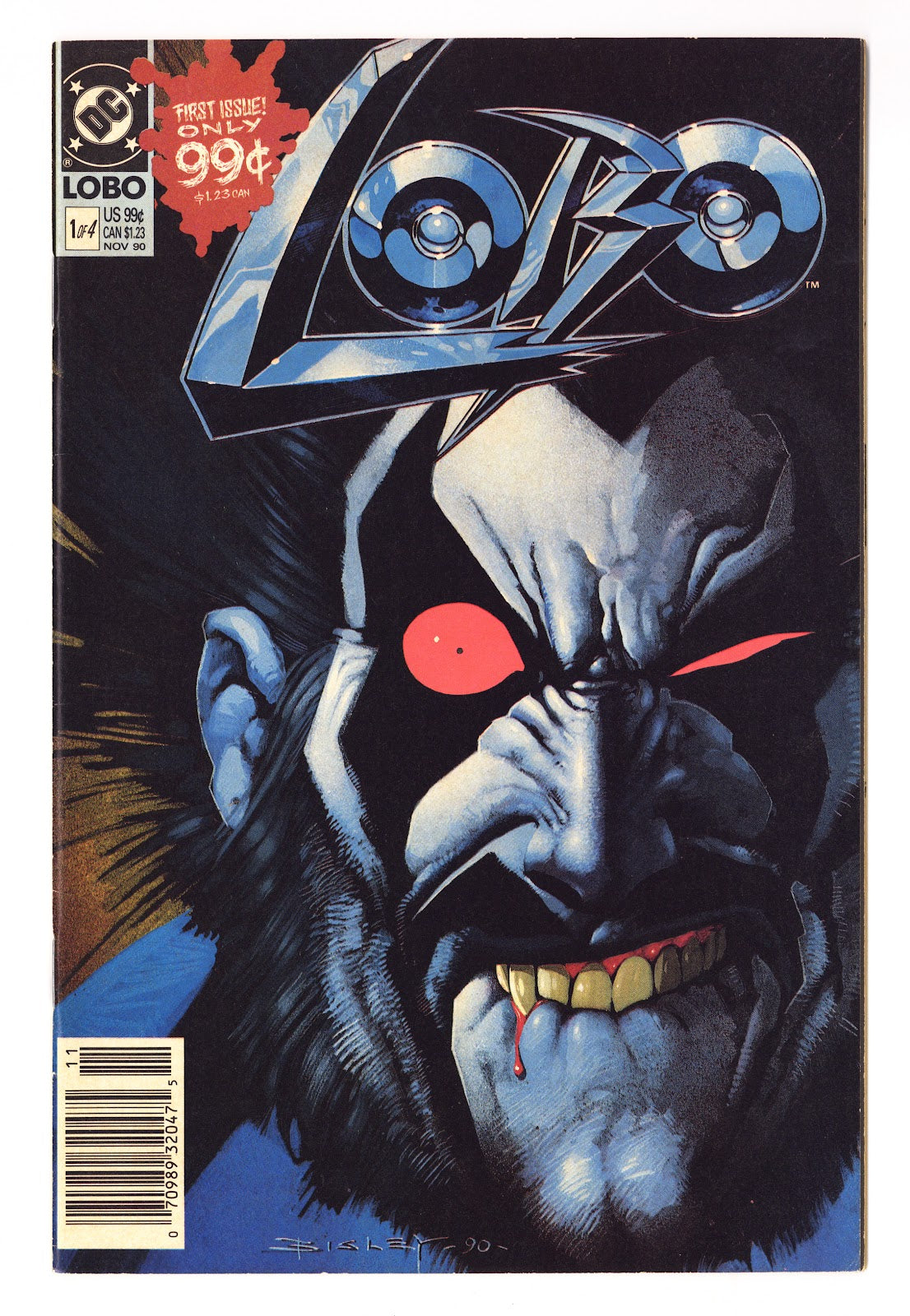 Lobo Vol 1 1  Mid Grade   (1990)   Newsstand  