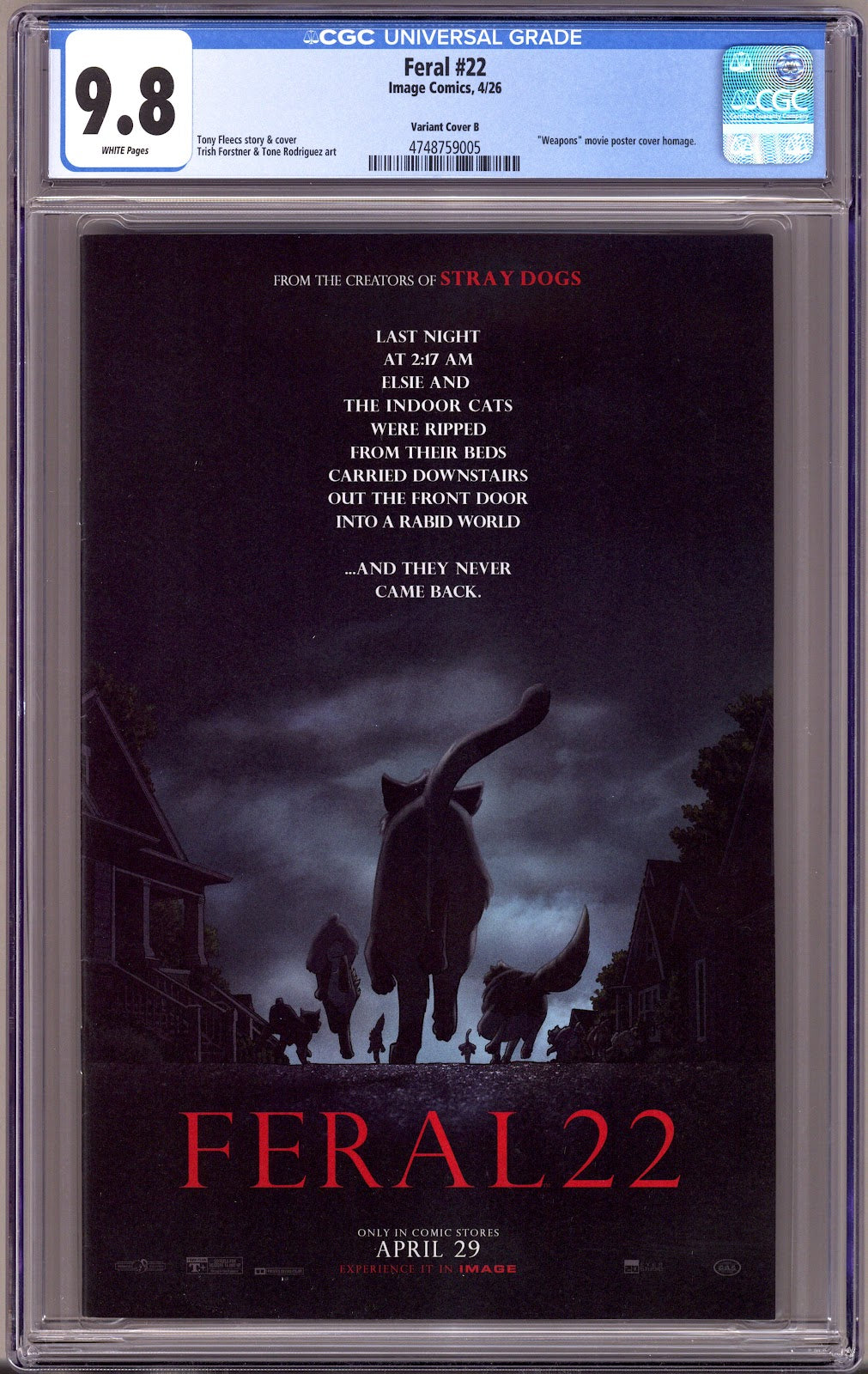 Feral 22 CGC 9.8 (NM/M) (2026) Fleecs Variant 