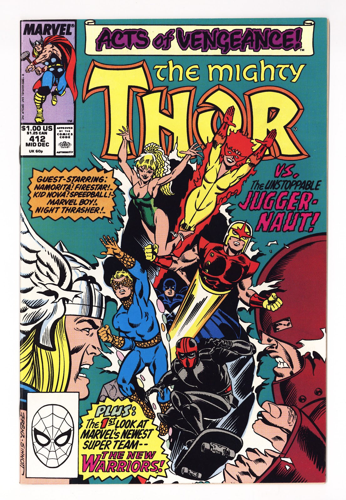 Thor Vol 1 412 VF (8.0) (1989) 