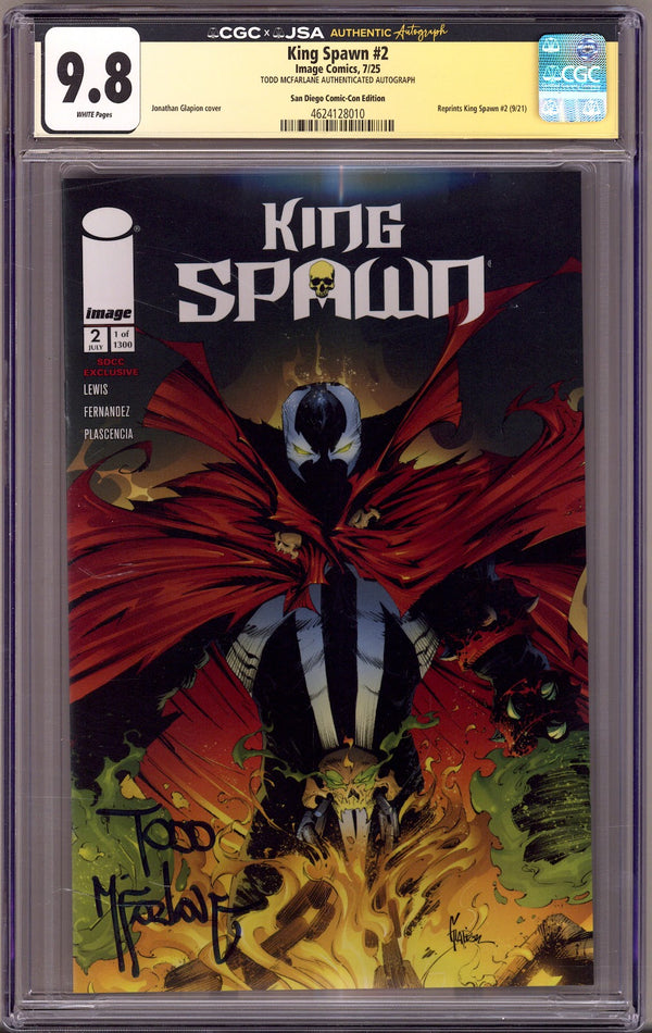 King Spawn 2 CGC 9.8 (NM/M) (2025) Glapion SDCC Exclusive Variant Signed x1 Cover Todd McFarlane