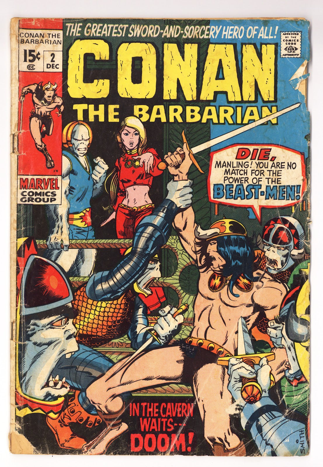 Conan the Barbarian Vol 1 2  Very Low Grade   (1970)