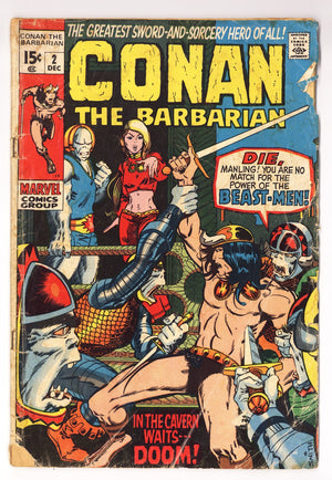 Conan the Barbarian Vol 1 2  Very Low Grade   (1970)