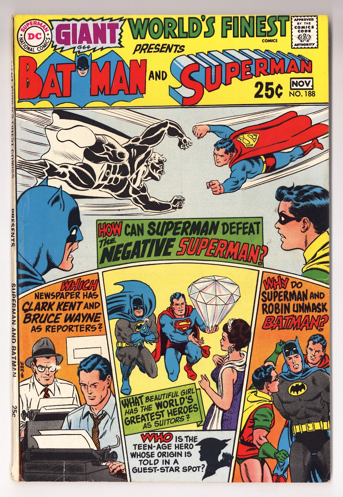 World's Finest Comics   188  FN- (5.5)   (1969)     
