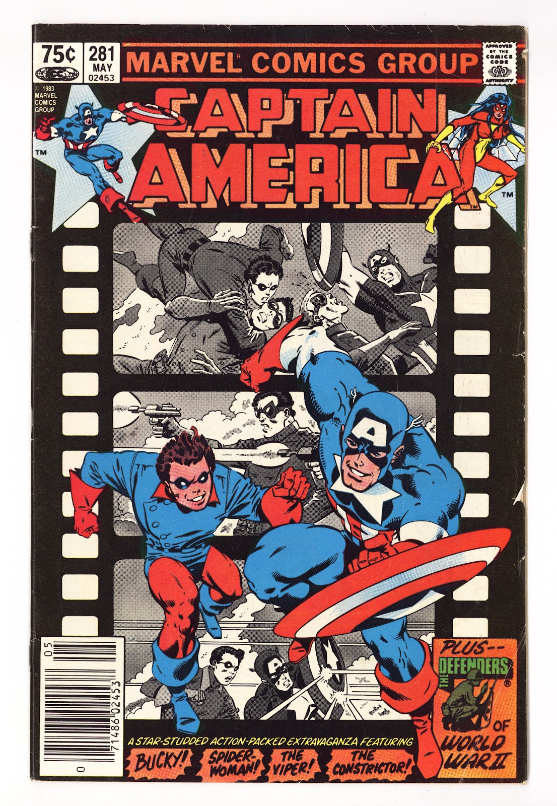 Captain America Vol 1 281 Low Grade (1983) Canadian Price Variant 