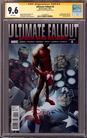 Ultimate Fallout   4 CGC 9.6 (NM+) Red Signature  (2011)     Signed x1 Cover Clayton Crain