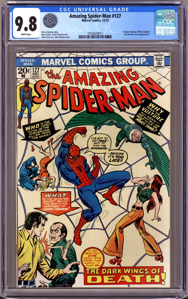 The Amazing Spider-Man Vol 1 127 CGC 9.8 (NM/M) Oregon Coast Collection  (1973)