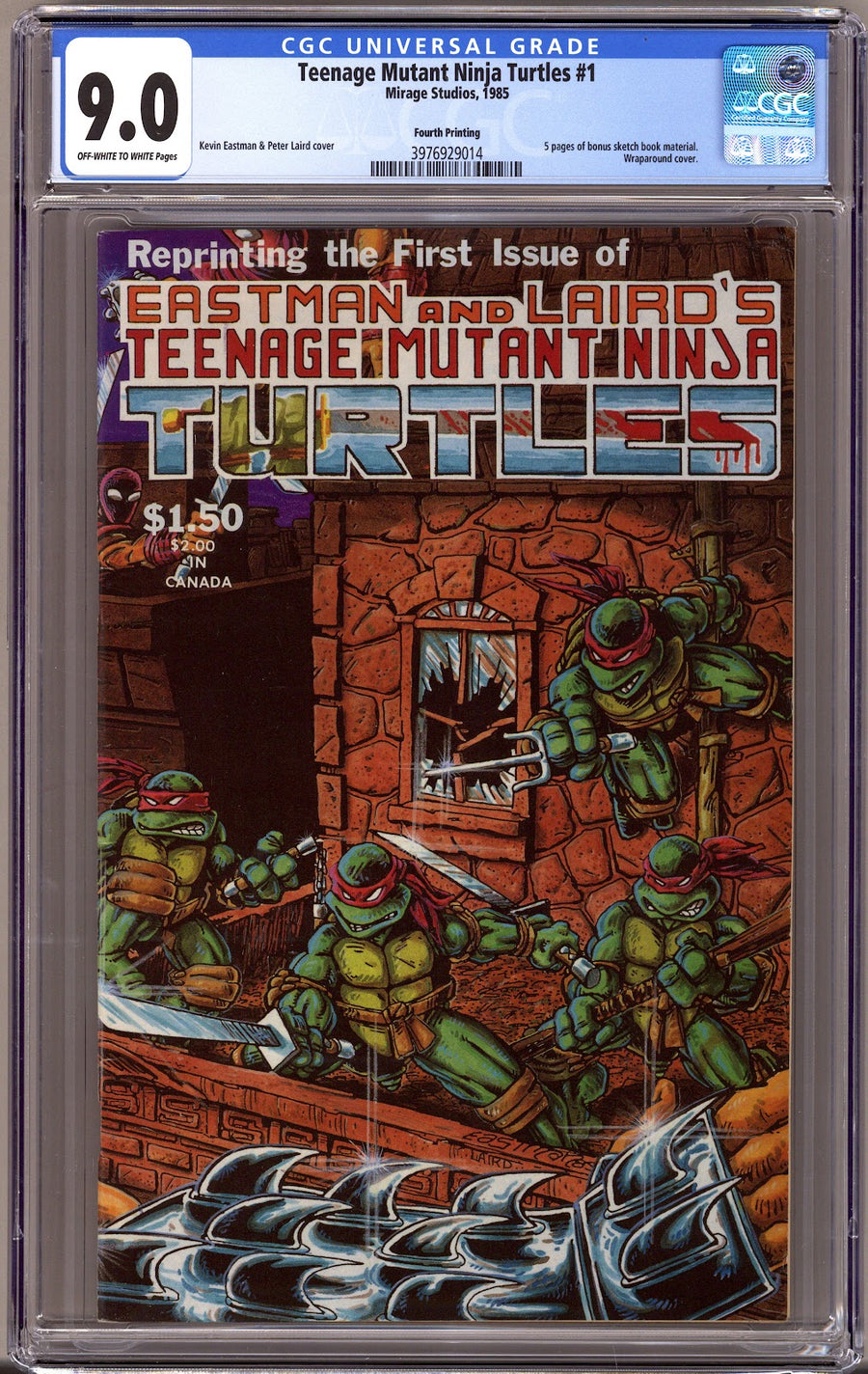 Teenage Mutant Ninja Turtles Vol 1 1 CGC 9.0 (VF/NM)   (1985)   4th Print