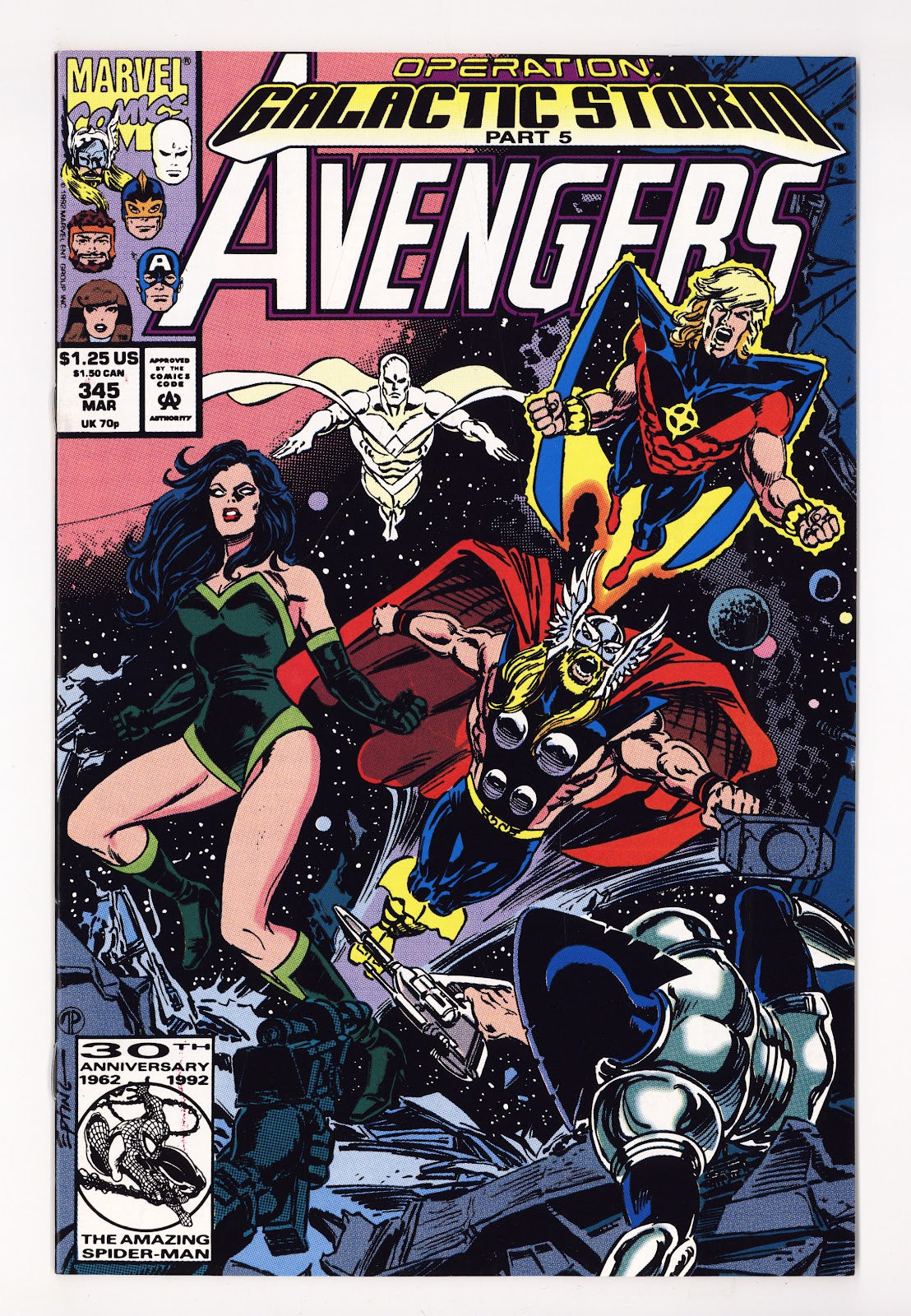 The Avengers Vol 1 345 High Grade (1992) 