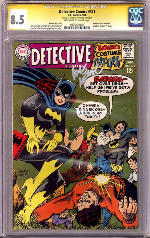 Detective Comics Vol 1 371 CGC 8.5 (VF+) (1968) Signed x1 Cover Carmine Infantino