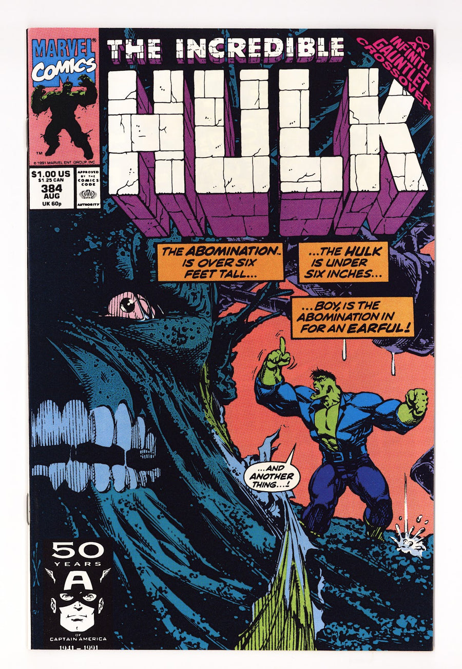 The Incredible Hulk Vol 1 384  High Grade   (1991)     