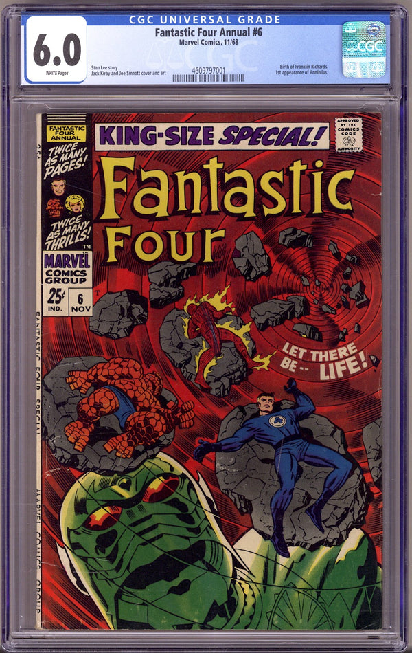 Fantastic Four Annual Vol 1 6 CGC 6.0 (FN) (1968)