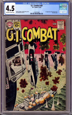 G.I. Combat Vol 1 87 CGC 4.5 (VG+) (1961)