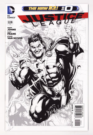 Justice League Vol 1 0 VF (8.0) (2012) Frank B&W Incentive Variant