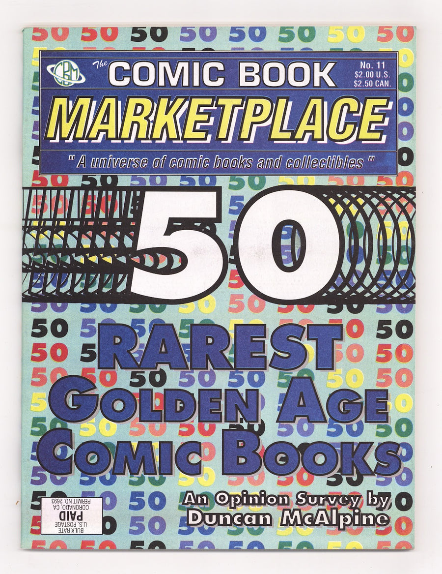 Comic Book Marketplace Vol 1 11 VF- (7.5) (1992) 