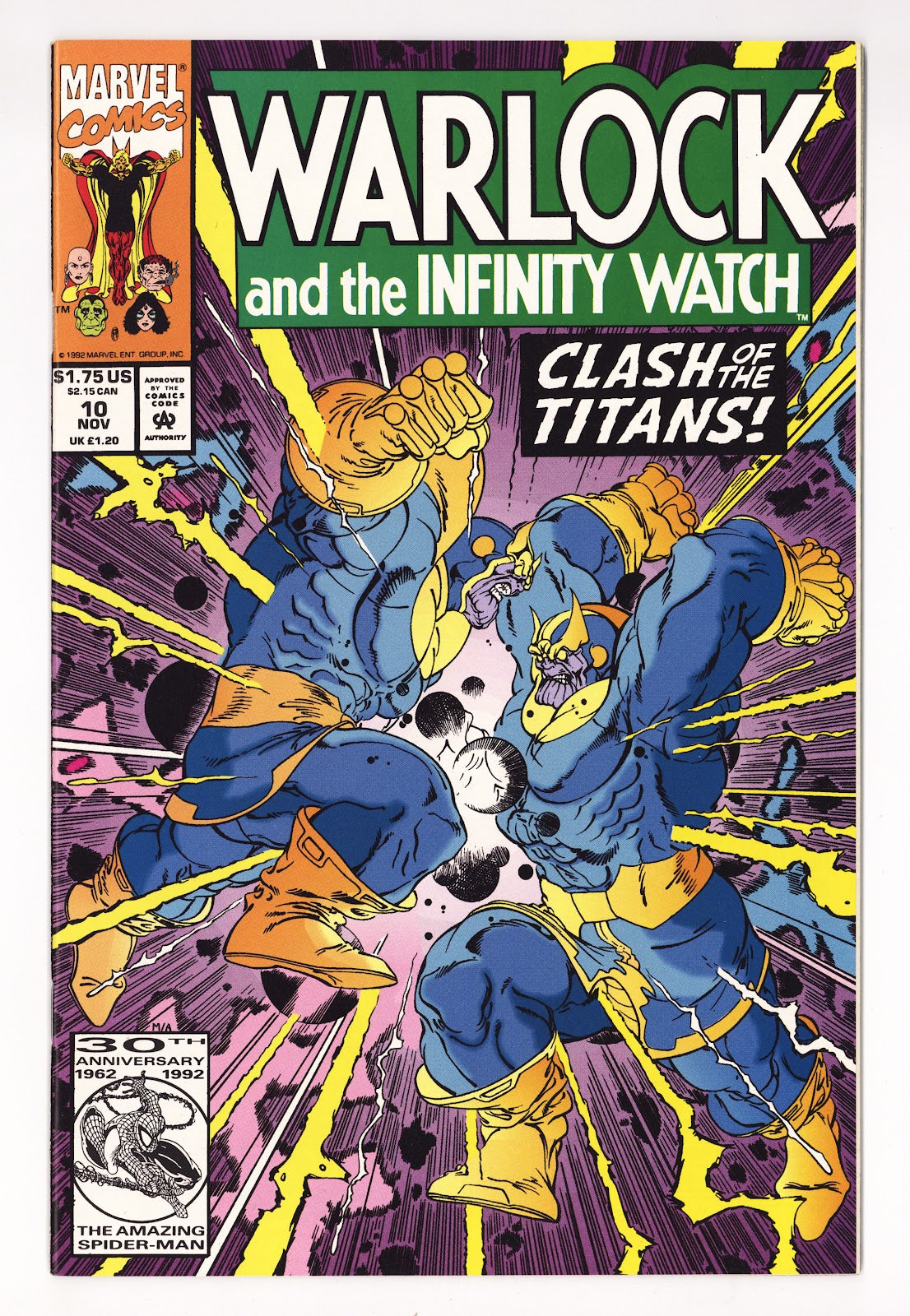 Warlock and the Infinity Watch 10 High Grade (1992) Newsstand 