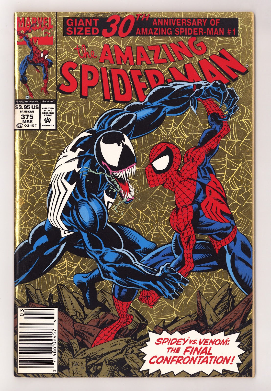 The Amazing Spider-Man Vol 1 375 VF- (7.5) (1993) Newsstand 
