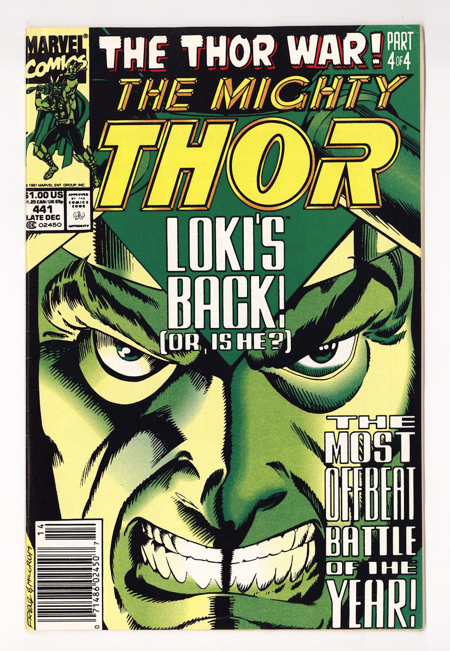 Thor Vol 1 441  Mid Grade   (1991)   Newsstand
