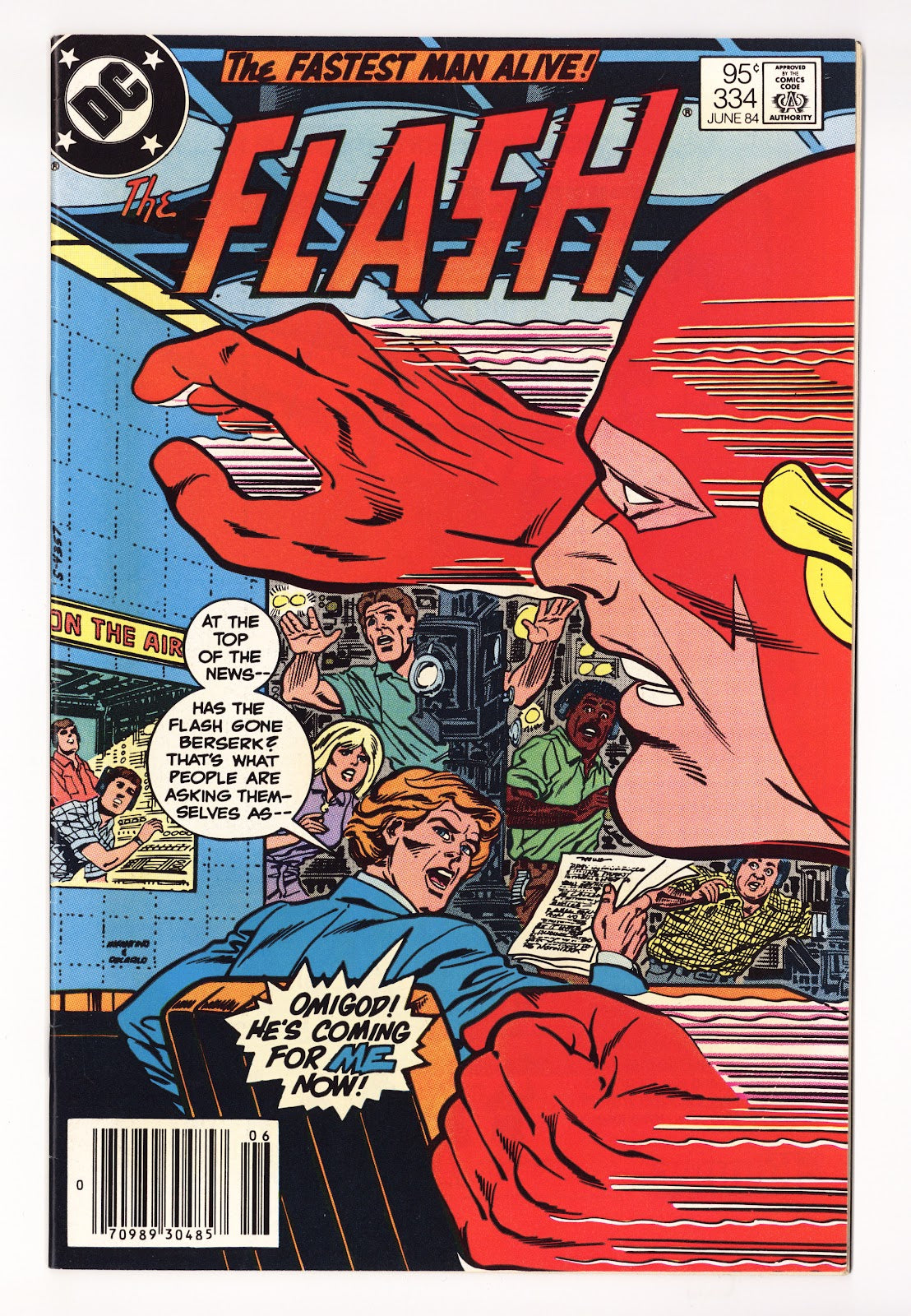 The Flash Vol 1 334 VF+ (8.5) (1984) Canadian Price Variant 