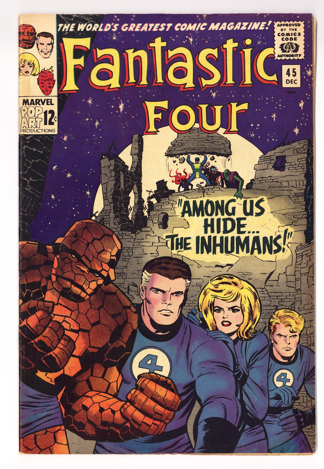 Fantastic Four Vol 1 45 VG/FN (5.0) Apparent, Cover Reattached w/Tape, Colour Touch (1965) 