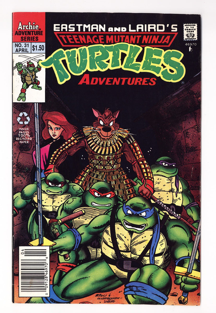 Teenage Mutant Ninja Turtles Adventures Vol 2 31  FN (6.0)   (1992)   Canadian  
