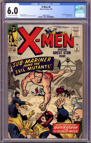 The X-Men Vol 1 6 CGC 6.0 (FN)   (1964)