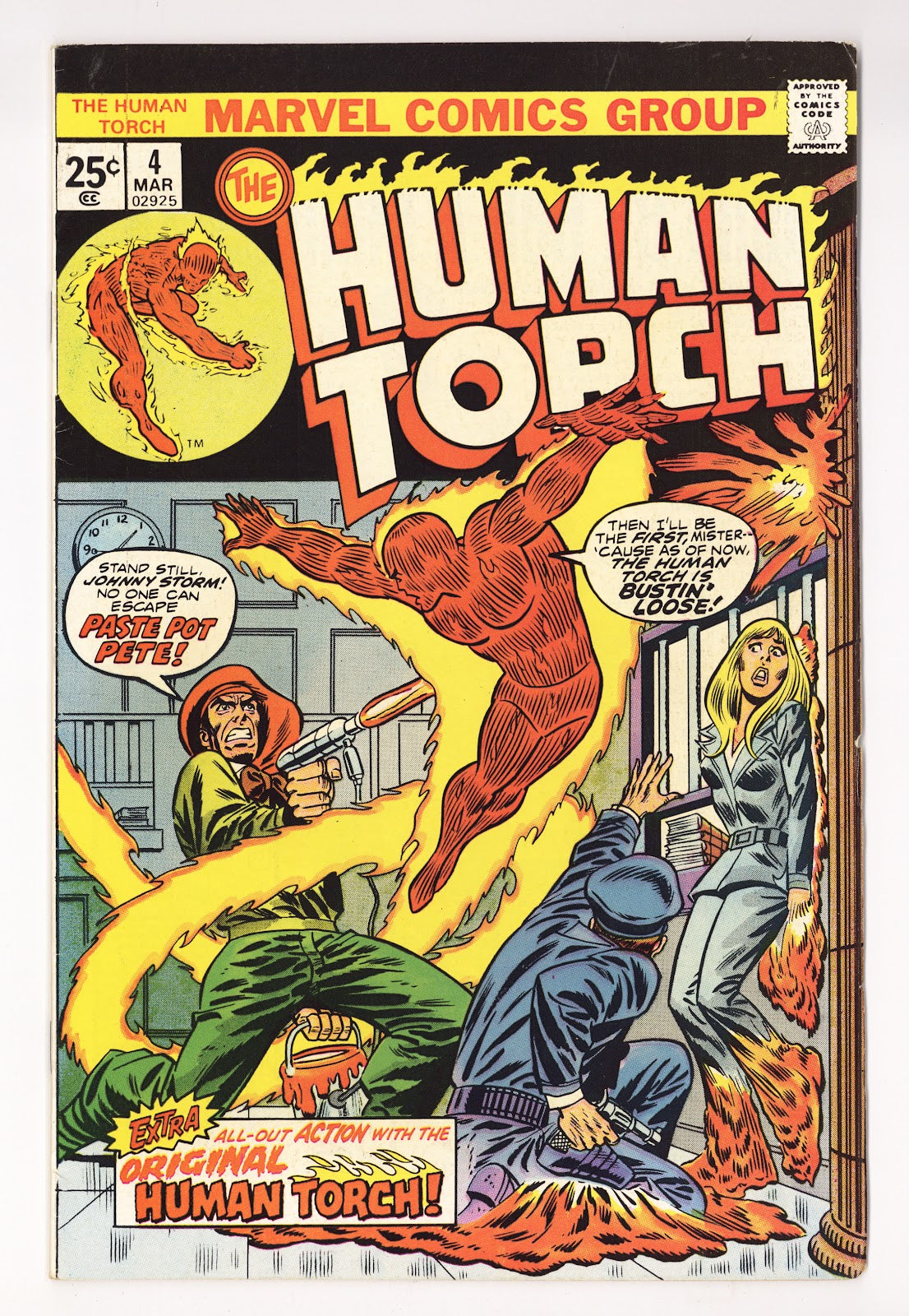 The Human Torch Vol 2 4  FN/VF (7.0)   (1975)     