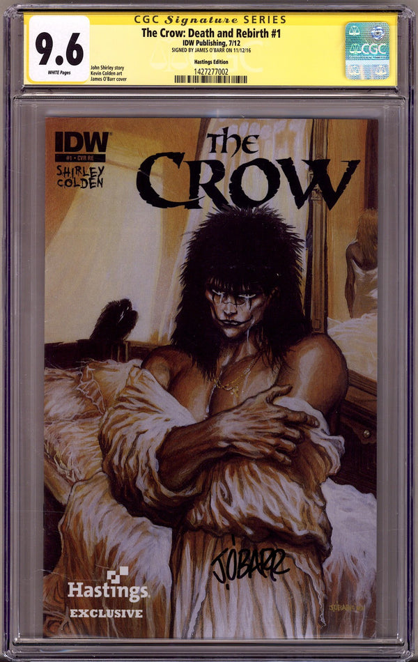 The Crow: Death and Rebirth 1 CGC 9.6 (NM+) (2012) O'Barr Exclusive Variant Signed x1 Cover James O'Barr