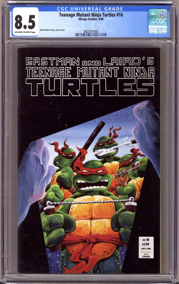 Teenage Mutant Ninja Turtles Vol 1 16 CGC 8.5 (VF+) OW/White Pages  (1988)