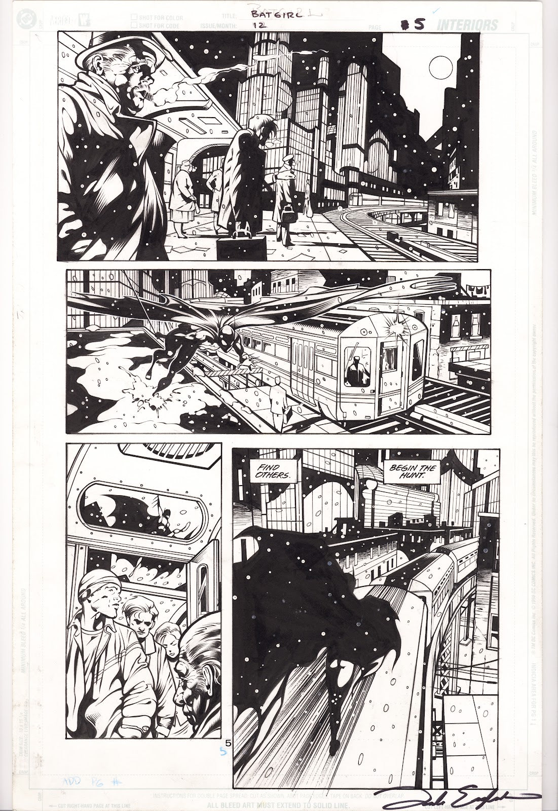 Batgirl Vol 1 12 Pg. 5 Original Art by Dale Eaglesham (2001) 