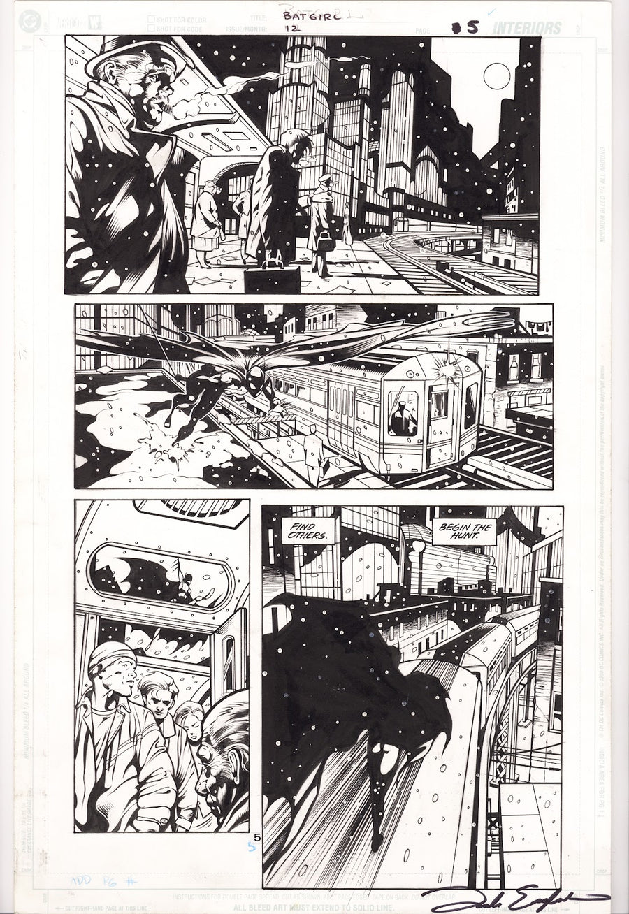 Batgirl Vol 1 12 Pg. 5 Original Art by Dale Eaglesham (2001) 
