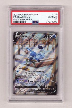 Pokemon Evolving Skies Glaceon V PSA 10 (2021)