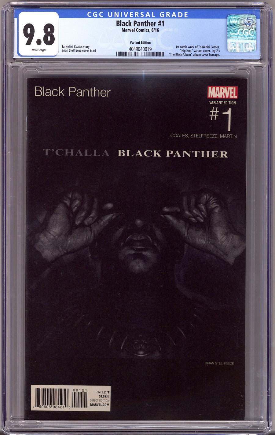 Black Panther Vol 6 1 CGC 9.8 (NM/M)   (2016) Stelfreeze Hip-Hop  Variant