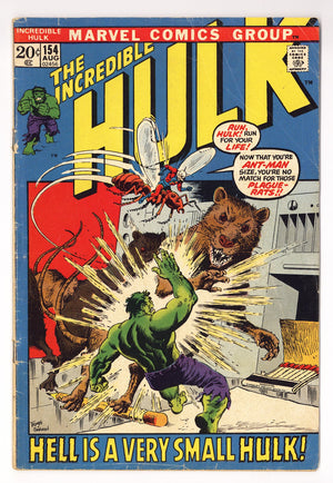 The Incredible Hulk Vol 1 154  VG (4.0)   (1972)