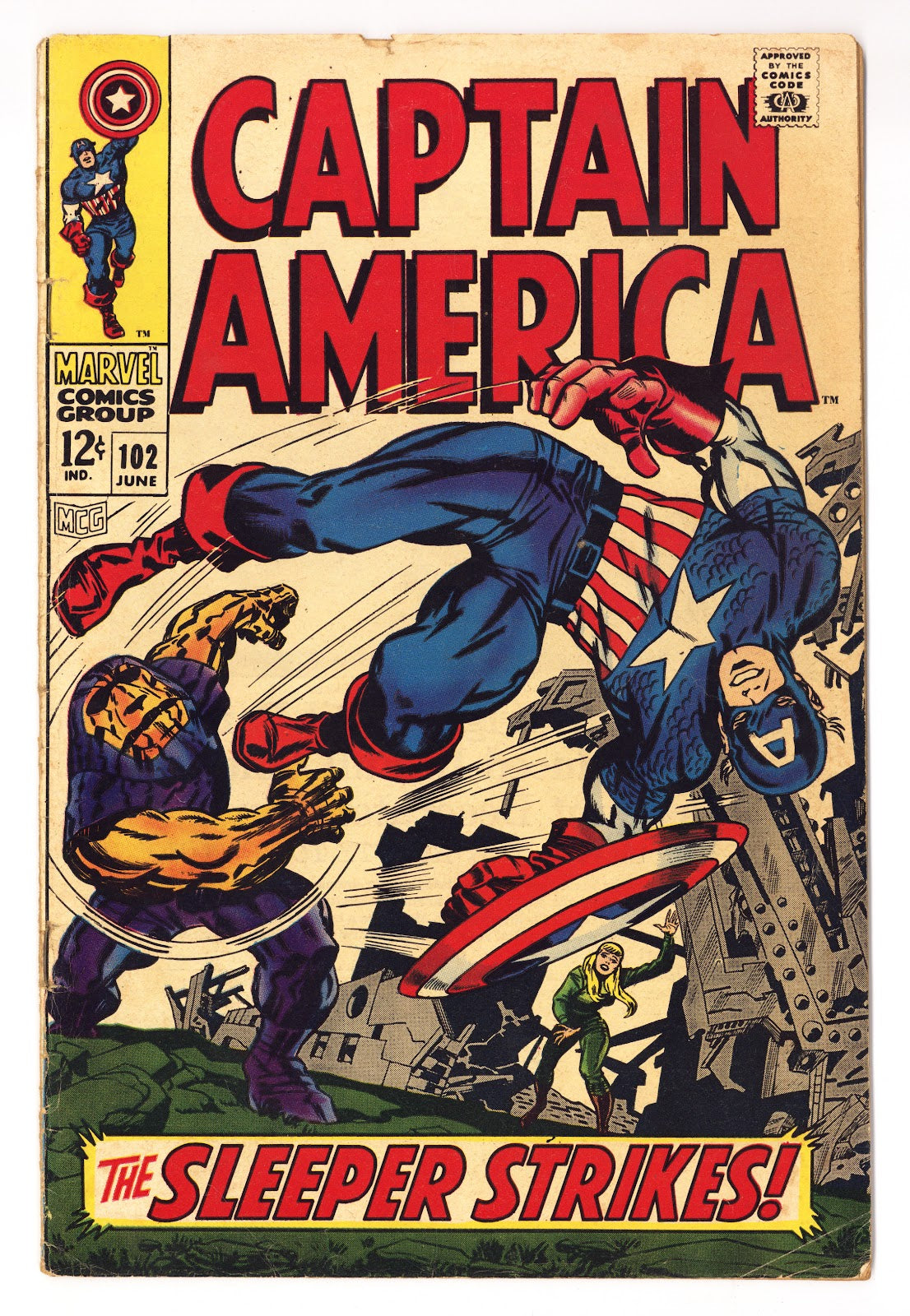 Captain America Vol 1 102  VG (4.0)   (1968)