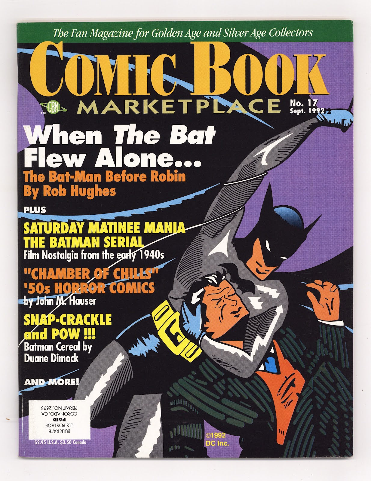 Comic Book Marketplace Vol 1 17 VF- (7.5) (1992) 
