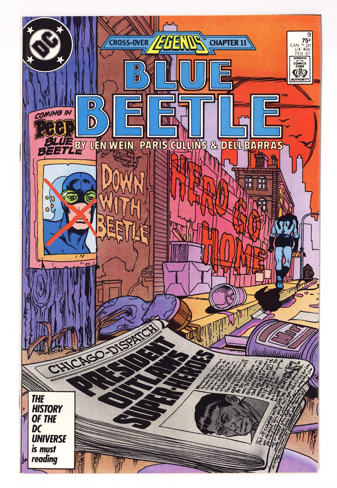 Blue Beetle Vol 7 9 High Grade (1987) Direct 