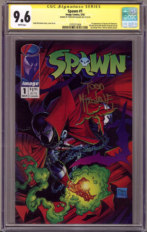 Spawn   1 CGC 9.6 (NM+)   (1992)     Signed x1 Cover Todd McFarlane