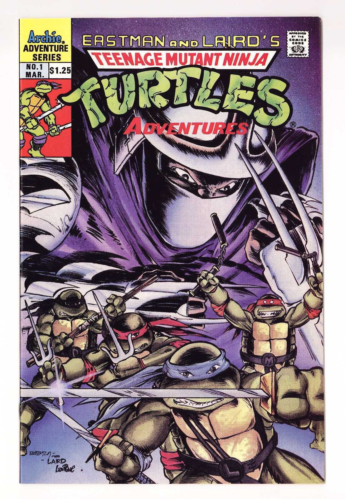 Teenage Mutant Ninja Turtles Adventures Vol 2 1 VF/NM (9.0) (1989) Canadian Price Variant 