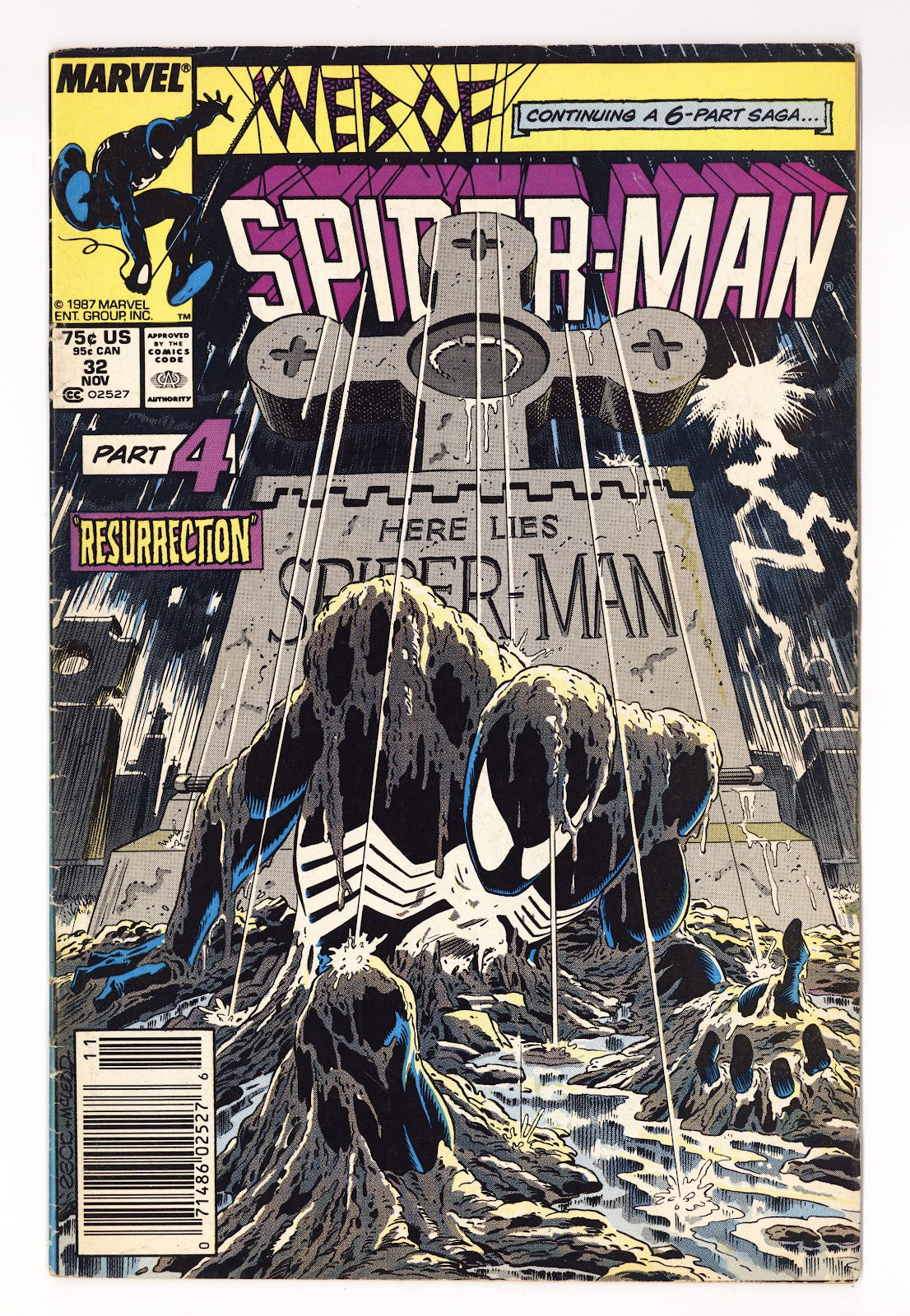 Web of Spider-Man Vol 1 32 VG (4.0) (1987) Newsstand 