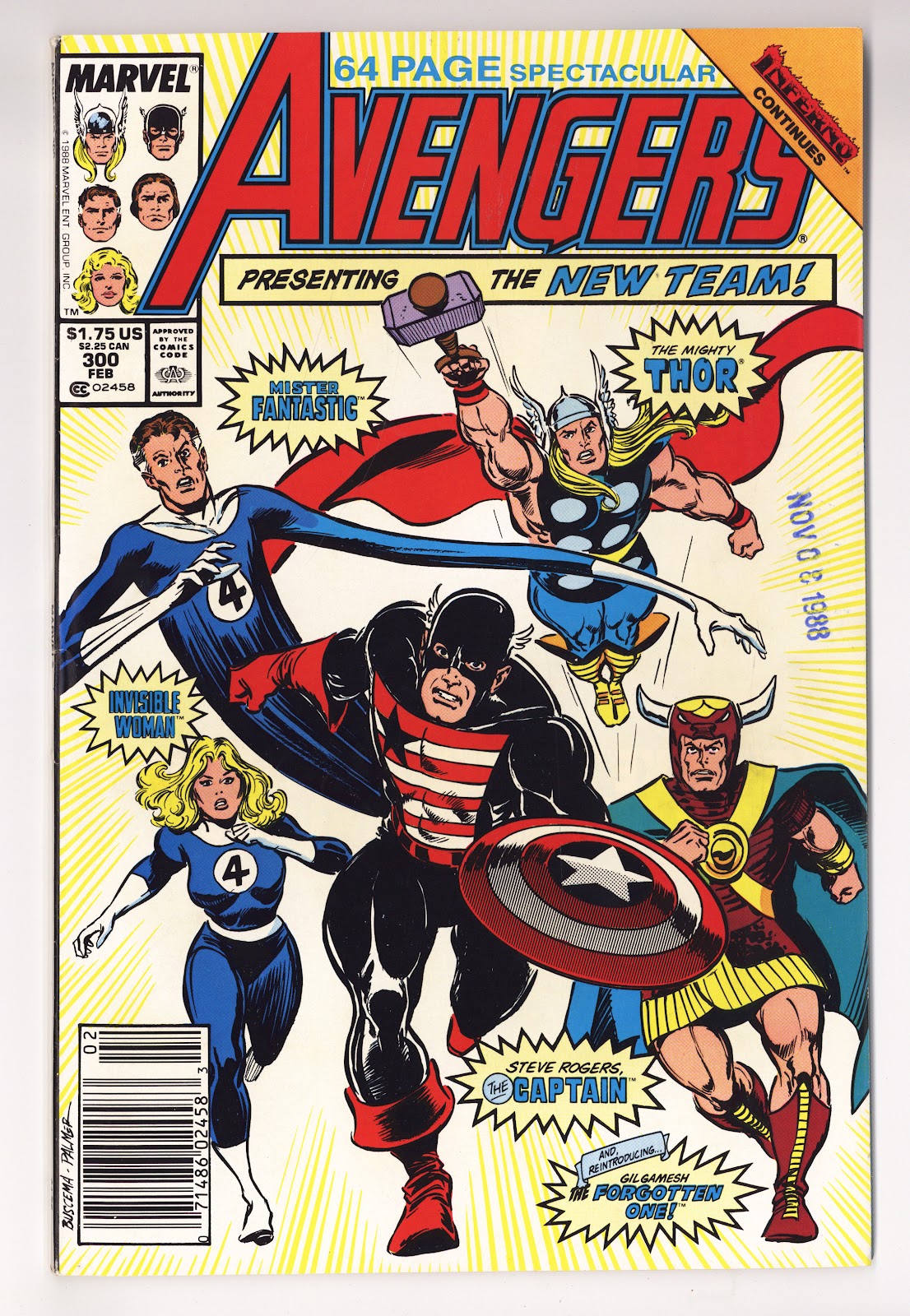 The Avengers Vol 1 300  High Grade   (1989)   Newsstand  