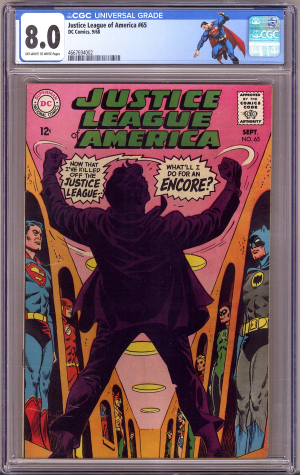 Justice League of America Vol 1 65 CGC 8.0 (VF) (1968)