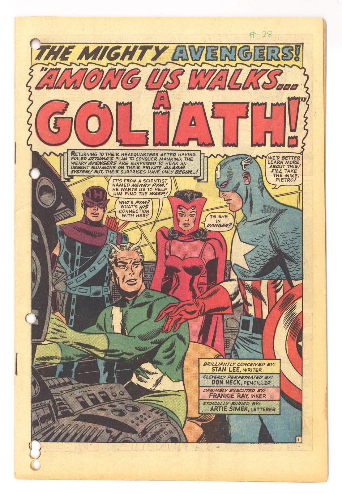 The Avengers Vol 1 28 Coverless (1966) 