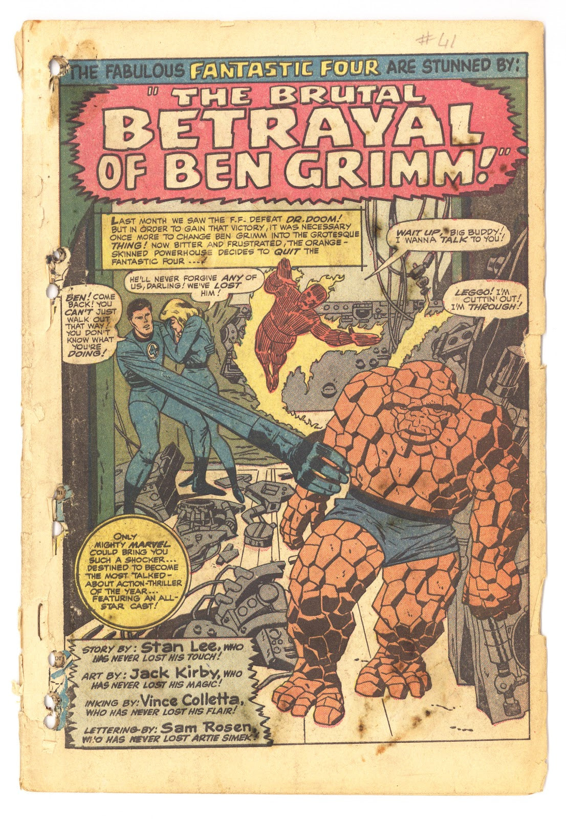 Fantastic Four Vol 1 41 Coverless (1965) 