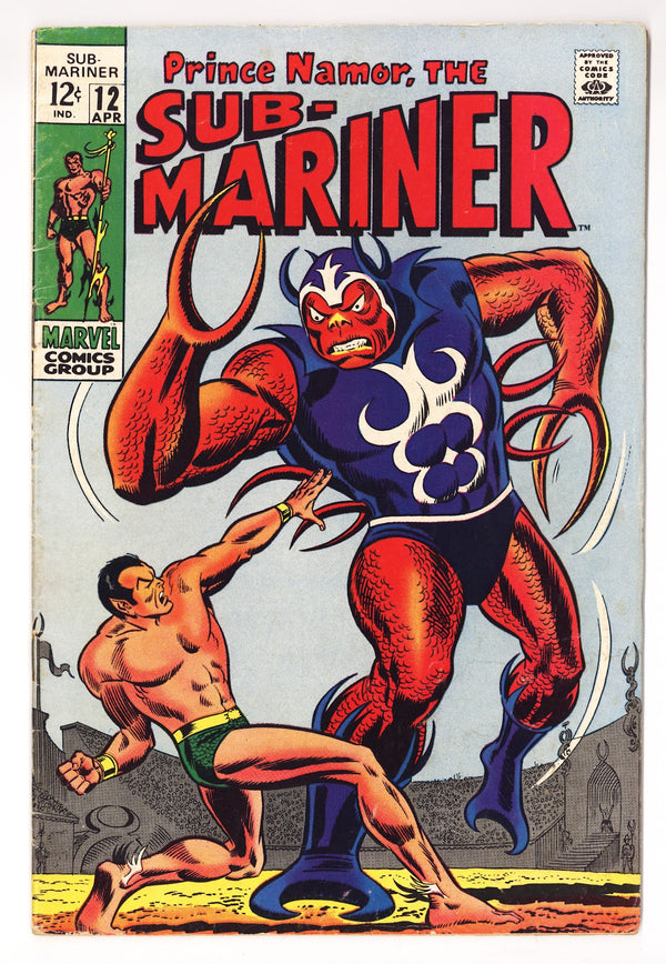 Sub-Mariner Vol 1 12  VG+ (4.5)   (1969)