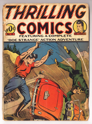 Thrilling Comics 12 PR (0.5) Brittle, Centerfold Missing (1941)
