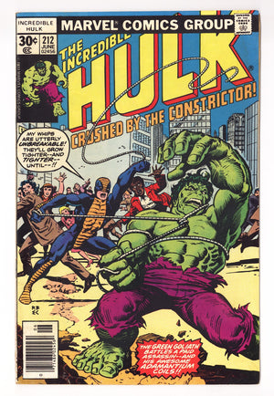 The Incredible Hulk Vol 1 212  Low Grade   (1977)   30¢