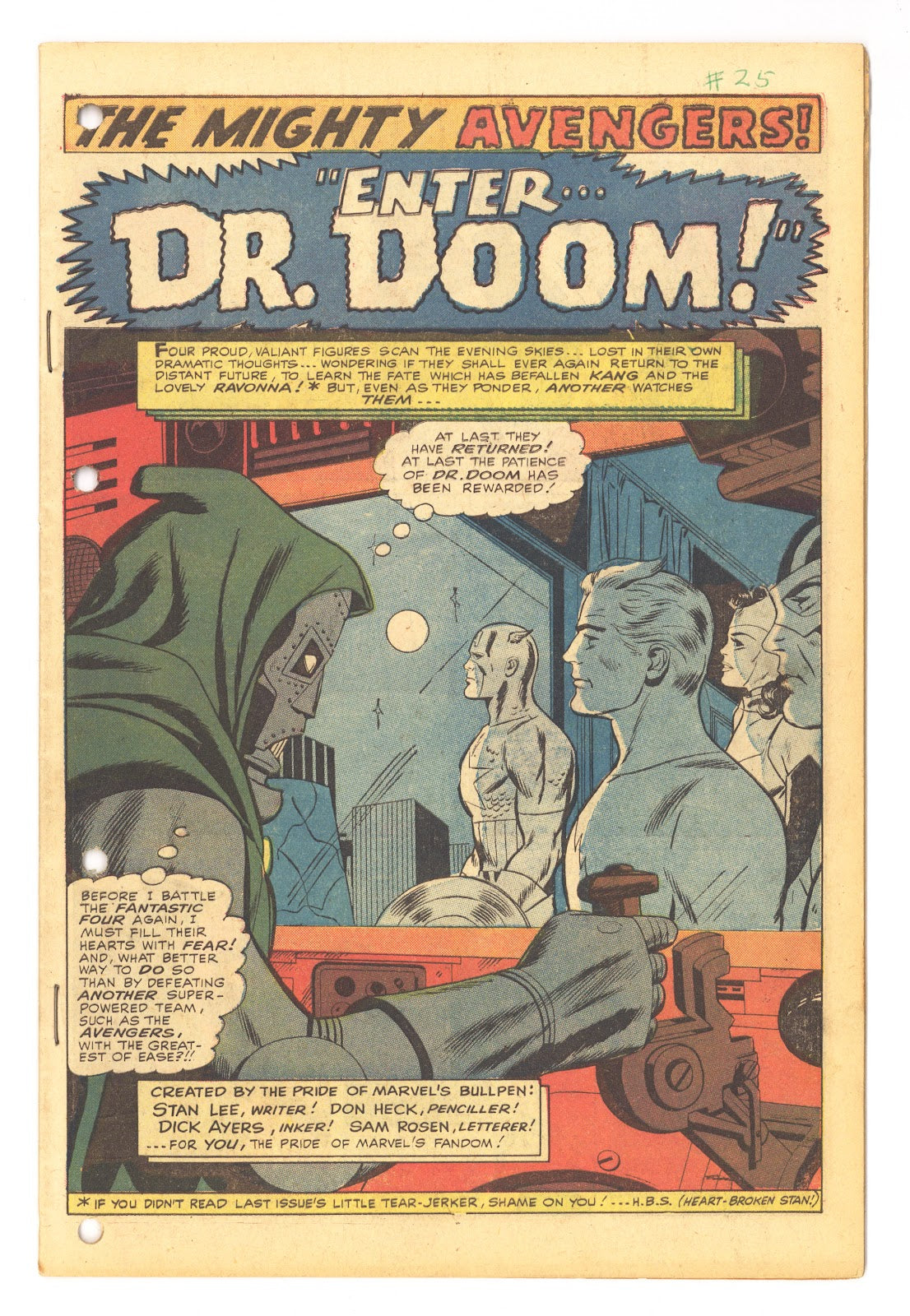 The Avengers Vol 1 25 Coverless (1966) 