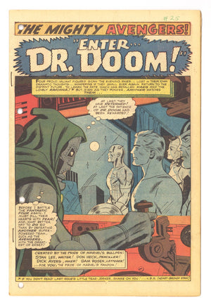 The Avengers Vol 1 25 Coverless (1966)