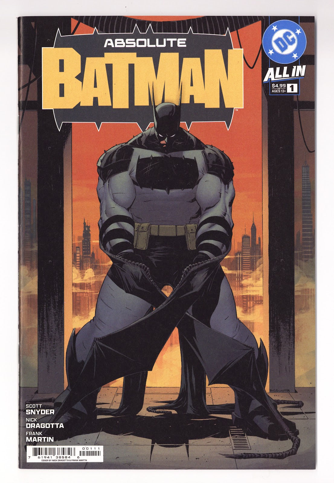 Absolute Batman   1  VF/NM (9.0)   (2024) Dragotta   Nick Dragotta Cover  