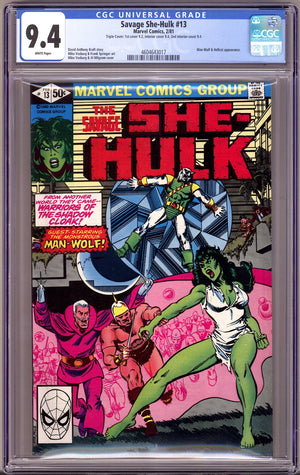 The Savage She-Hulk 13 CGC 9.4 (NM) Triple Cover (1981)